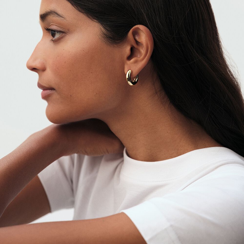 Hoops LEO - Golden - Earrings  | Agatha