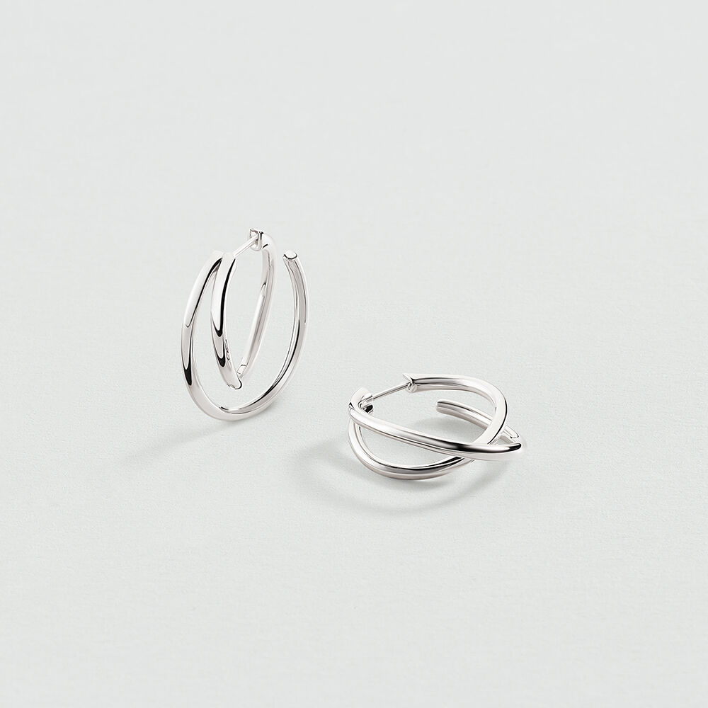 Hoops BELLEVILLE - Silver - Genuine silver  | Agatha
