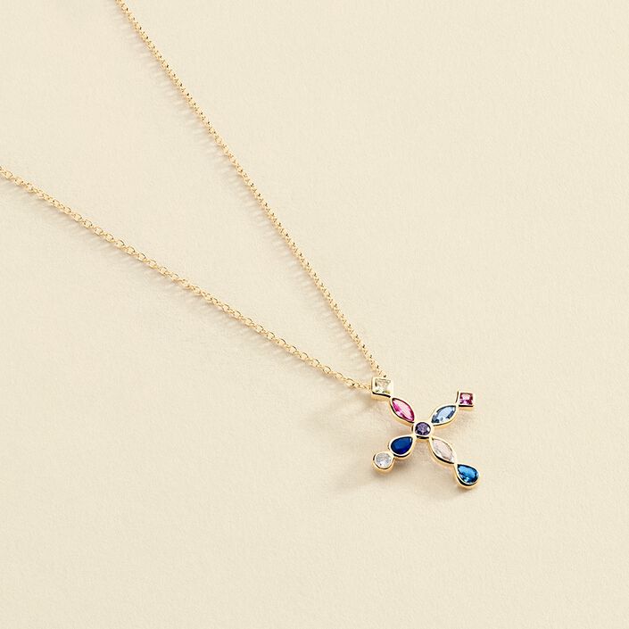 Choker necklace LUCES - Multicolor / Gold - All jewellery  | Agatha