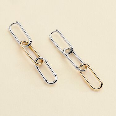 Hoops BAMBOO - Silver / Gold - 19:38  | Agatha