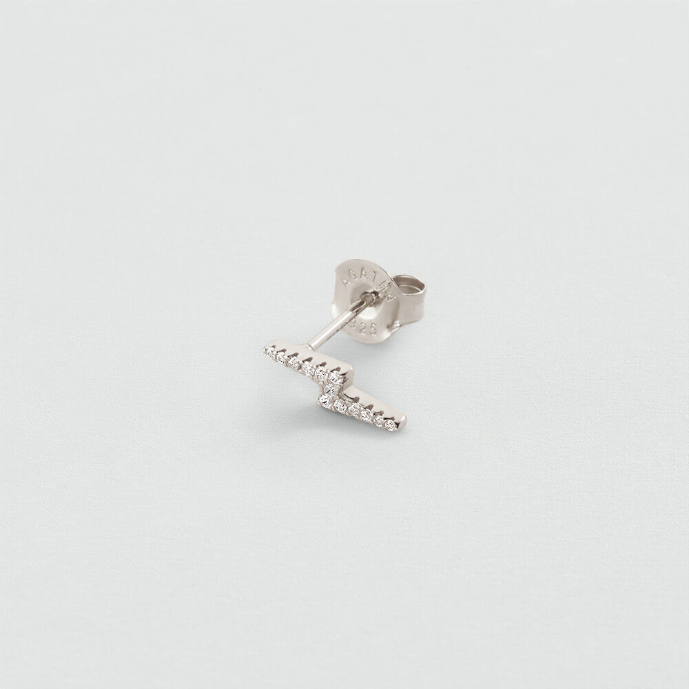Single stud earring FLASH MIX & MATCH - Crystal / Silver - Genuine silver  | Agatha
