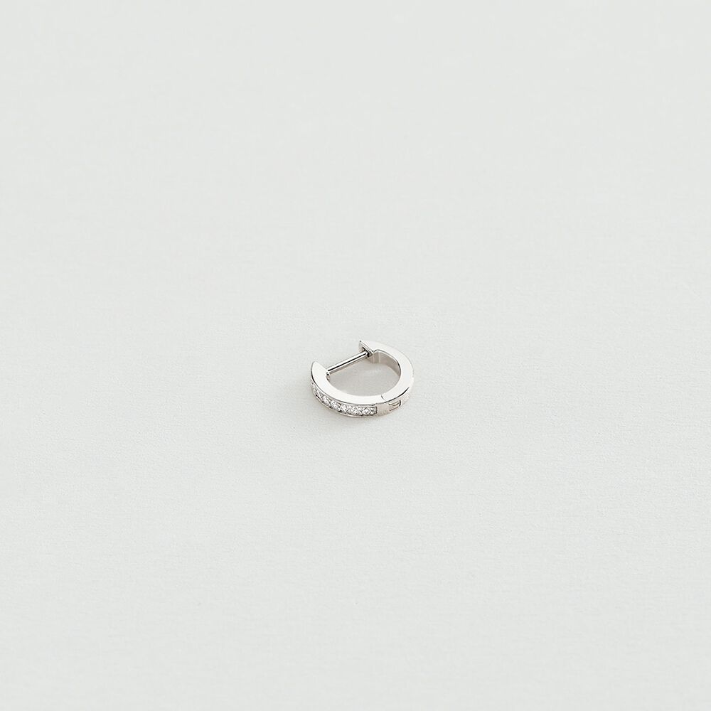 Hoop piercing CRIODIAM - Crystal / Silver - Hoop piercing  | Agatha