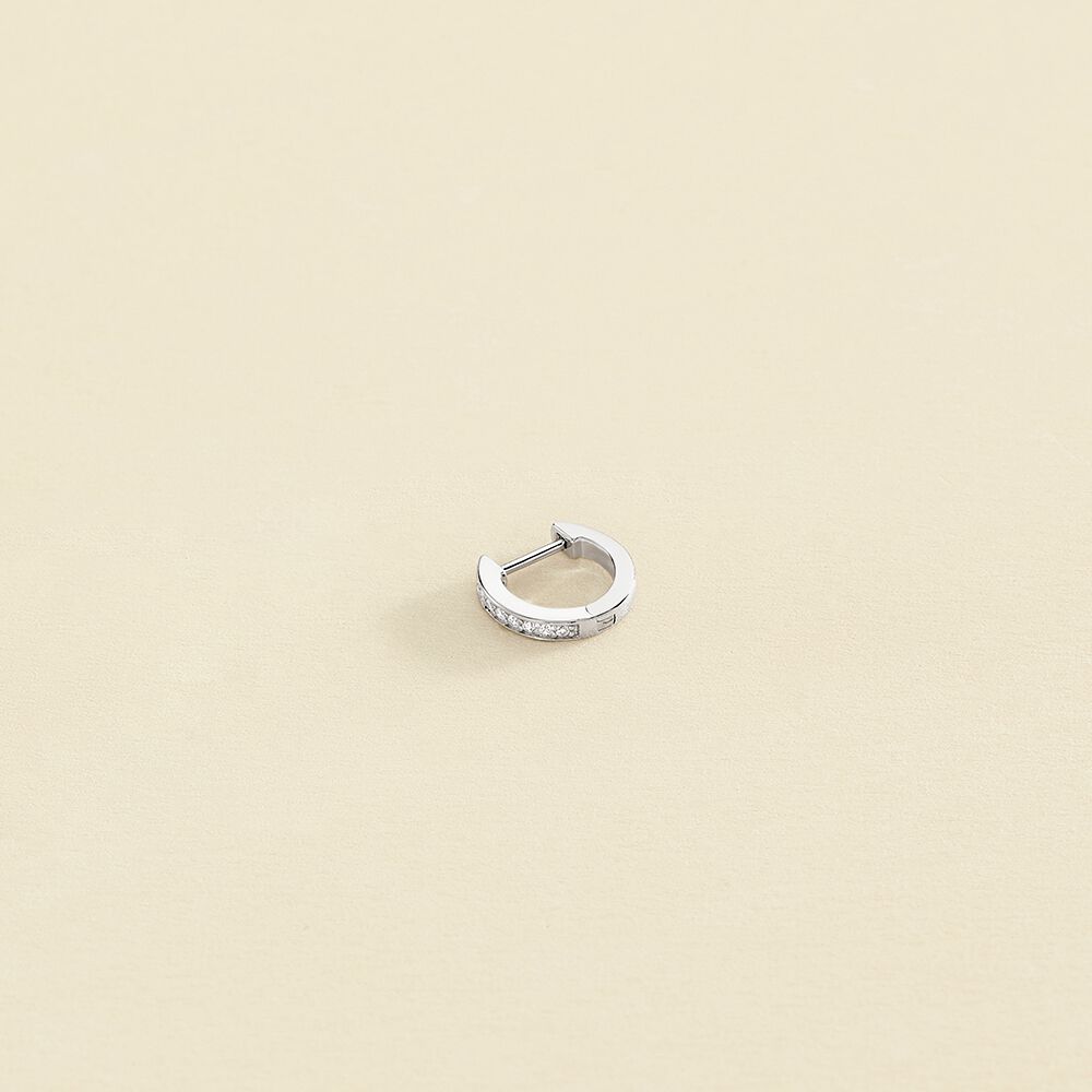 Hoop piercing CRIODIAM - Crystal / Silver - All jewellery  | Agatha