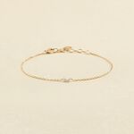 Link bracelet MAHINA - Crystal / Golden - All jewellery  | Agatha