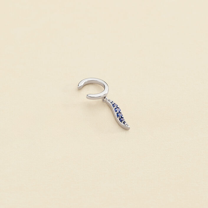 Ear cuff WAVY - Blue / Silver - All jewellery  | Agatha