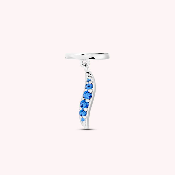 Ear cuff WAVY - Blue / Silver - All jewellery  | Agatha