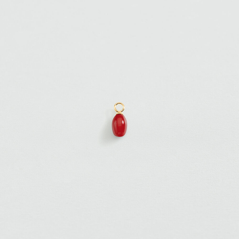 Pendant NATURAL STONE - Red / Gold