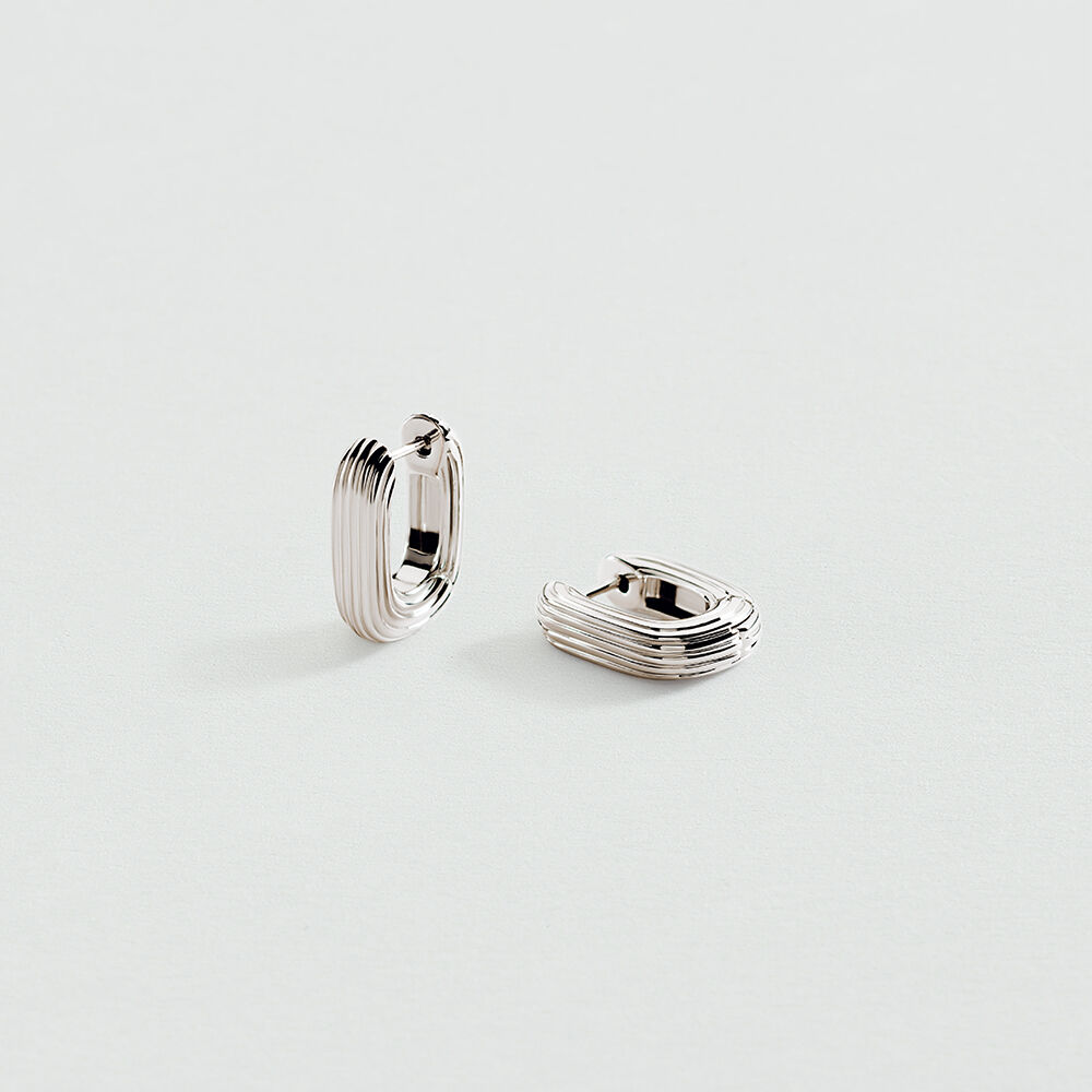 Hoops HAUSSMANN - Silver - Earrings  | Agatha