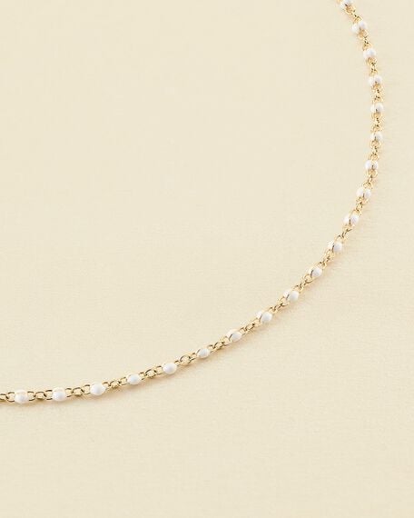 Choker necklace SMARTY - White / Gold - All jewellery  | Agatha
