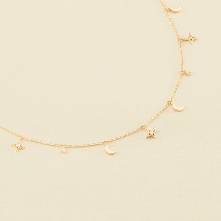 Choker necklace GALAXY - Crystal / Golden - All jewellery  | Agatha