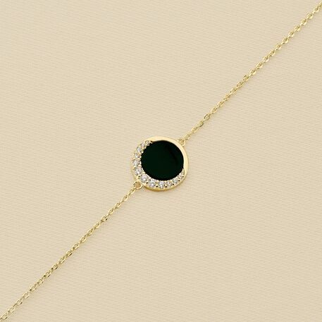 Link bracelet MOONONYX - Onyx - All bracelets  | Agatha