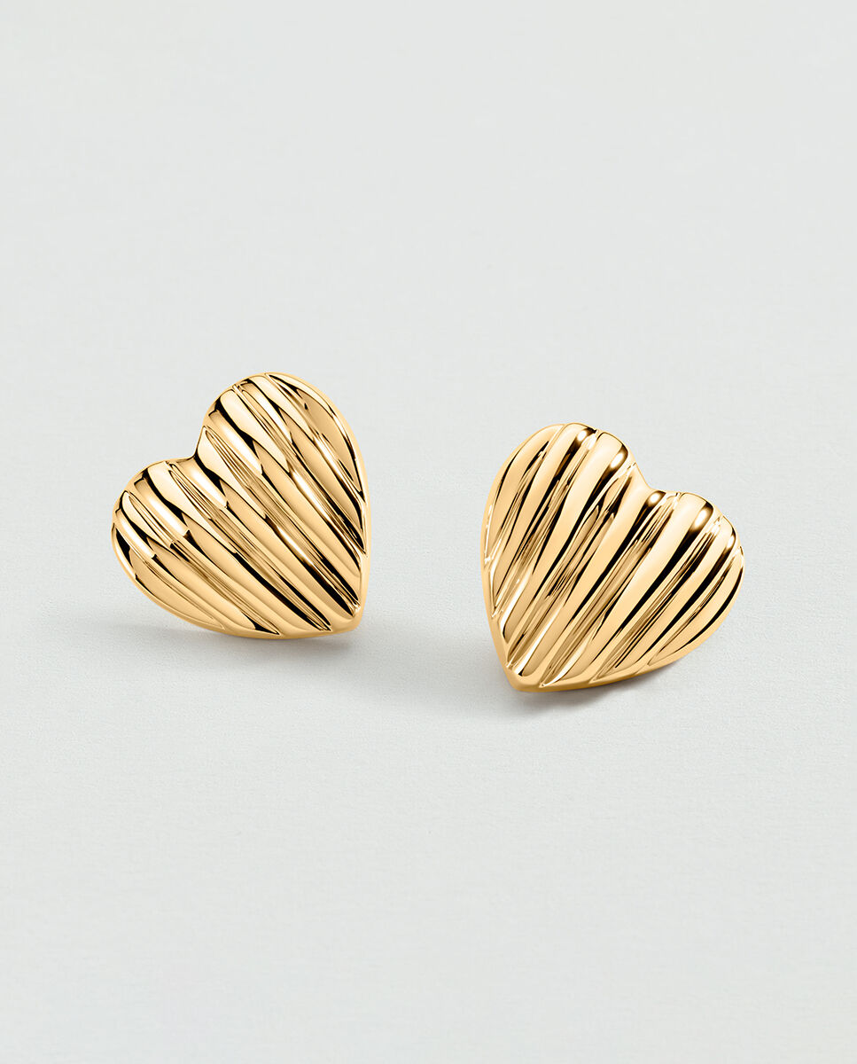 Hoops SACR&Eacute; C&OElig;UR - Golden - Earrings  | Agatha
