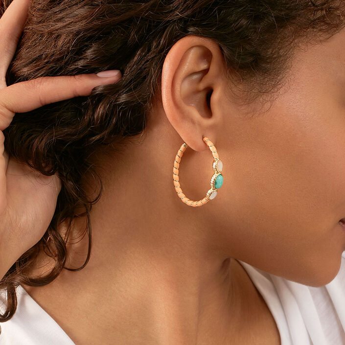 Hoops ARLEQUIN - Orange / Gold - All jewellery  | Agatha
