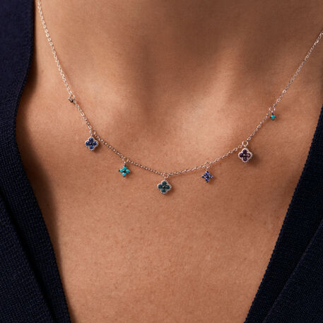 Choker necklace BELOVED - Multicolor / Silver - All jewellery  | Agatha