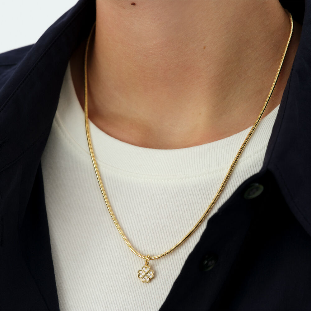 Pendant LUCKY - Crystal / Golden - Jewellery  | Agatha