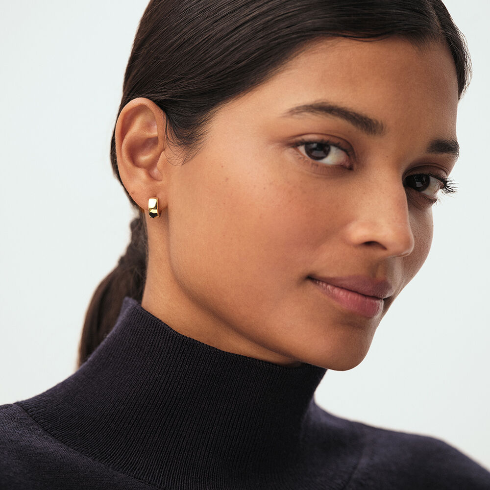 Hoop piercing MIX& MATCH - Golden - Genuine silver  | Agatha