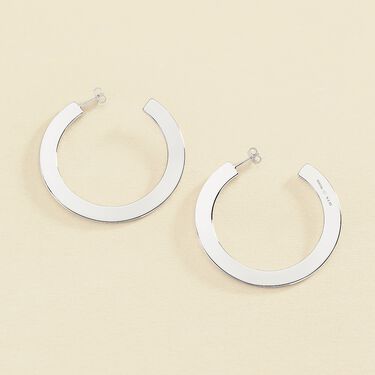 Hoops LINES - Silver - All earings  | Agatha