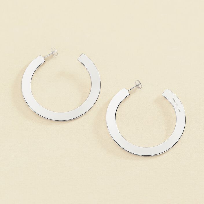 Hoops LINES - Silver - All earings  | Agatha