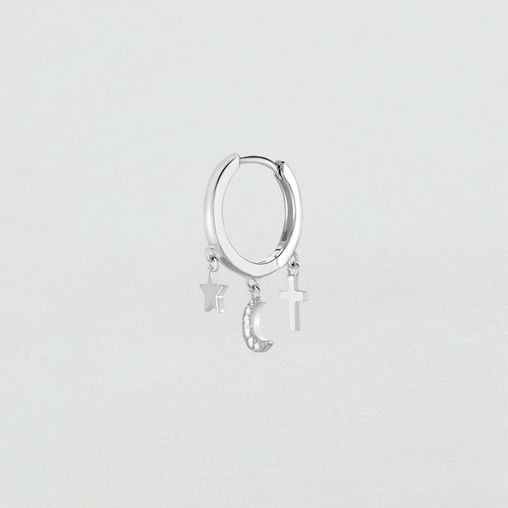 Hoop piercing CRIOCHAR - Crystal / Silver - Outlet  | Agatha