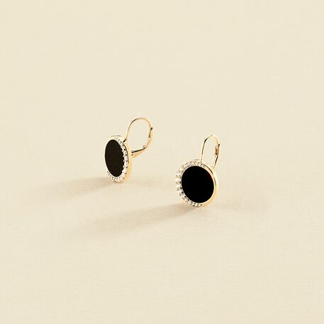 Long earrings MOONONYX - Onyx - All earings  | Agatha