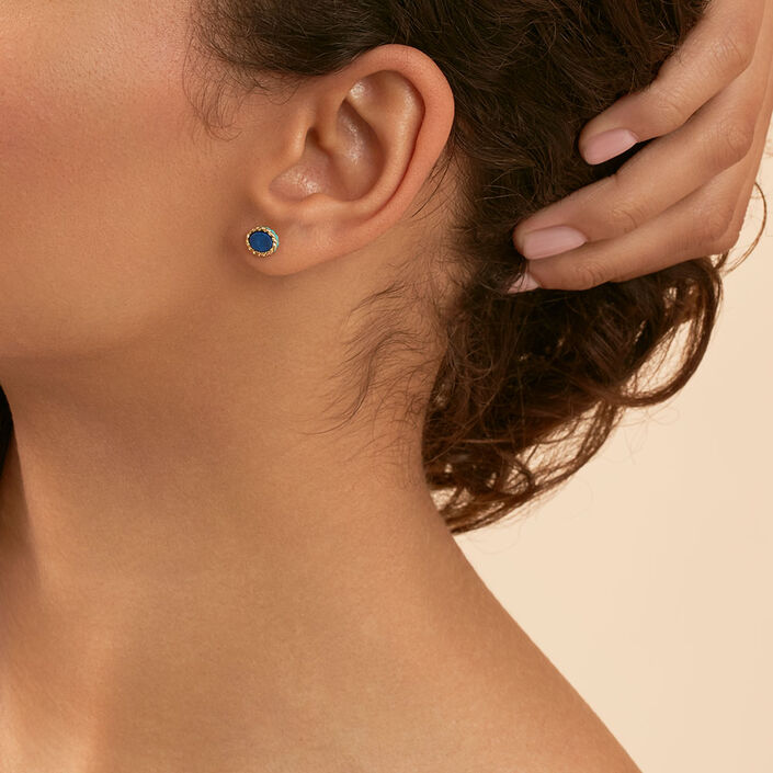 Stud earrings ATMA - Lapis/ blue - All jewellery  | Agatha