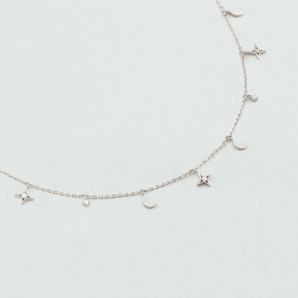 Choker necklace GALAXY - Crystal / Silver - Choker necklace  | Agatha