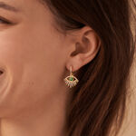 Hoops LUCKY EYE - Green / Golden - All jewellery  | Agatha