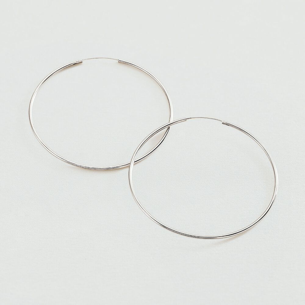 Hoops CREOLA - Silver - Genuine silver  | Agatha