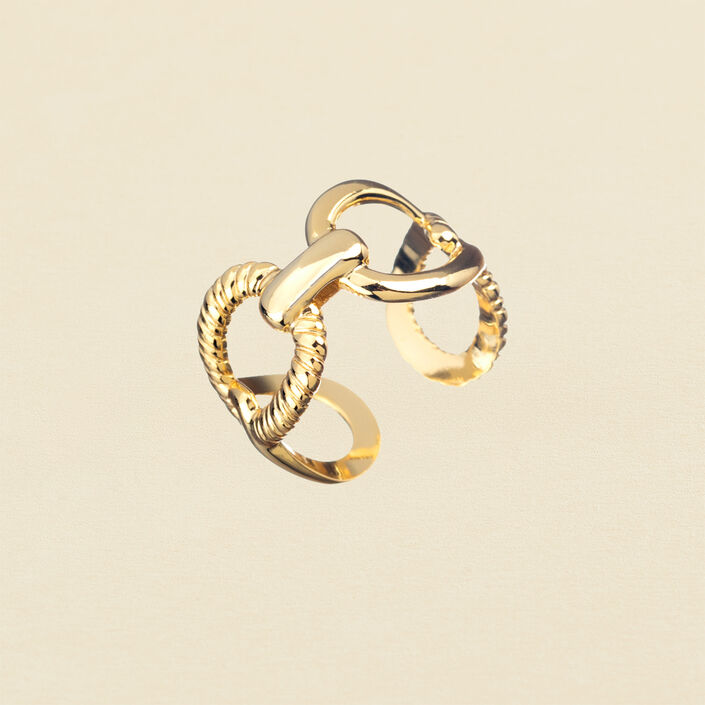 Ajustable ring HARMONIE - Golden - Ajustable ring  | Agatha