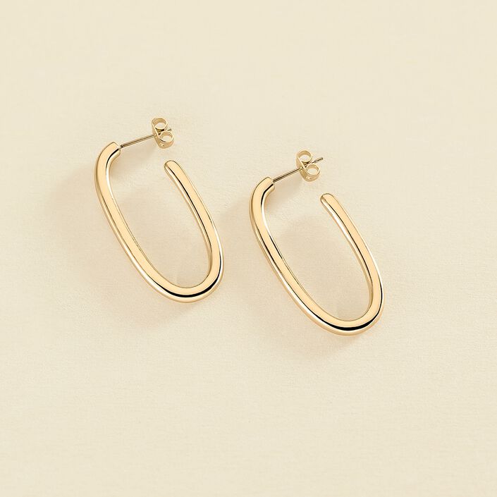 Hoops CHAIN - Golden - All earings  | Agatha