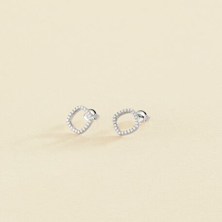 Stud earrings SISSI - Crystal / Silver - All earings  | Agatha