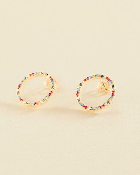 Long earrings RAINBOW - Multicolor / Gold - All jewellery  | Agatha