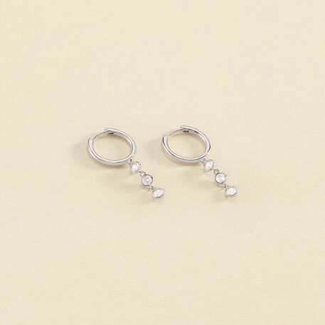 Hoops BRILLANT - Crystal / Silver - All jewellery  | Agatha