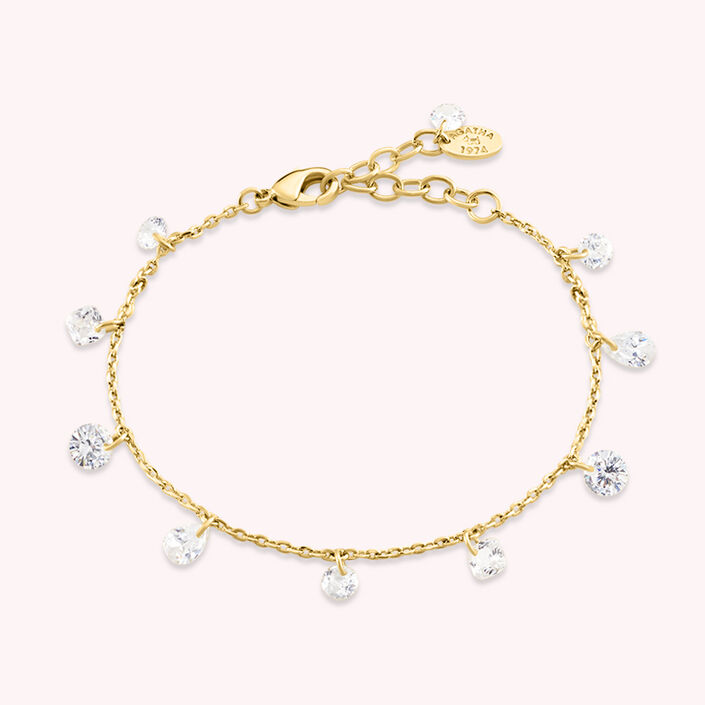Link bracelet PETILLE - Crystal / Gold - All bracelets  | Agatha