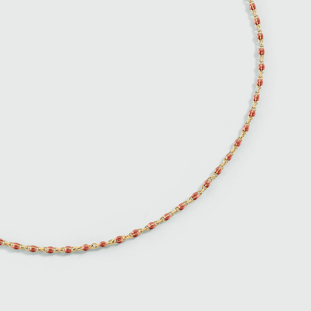 Choker necklace SMARTY - Coral / Gold - Choker necklace  | Agatha