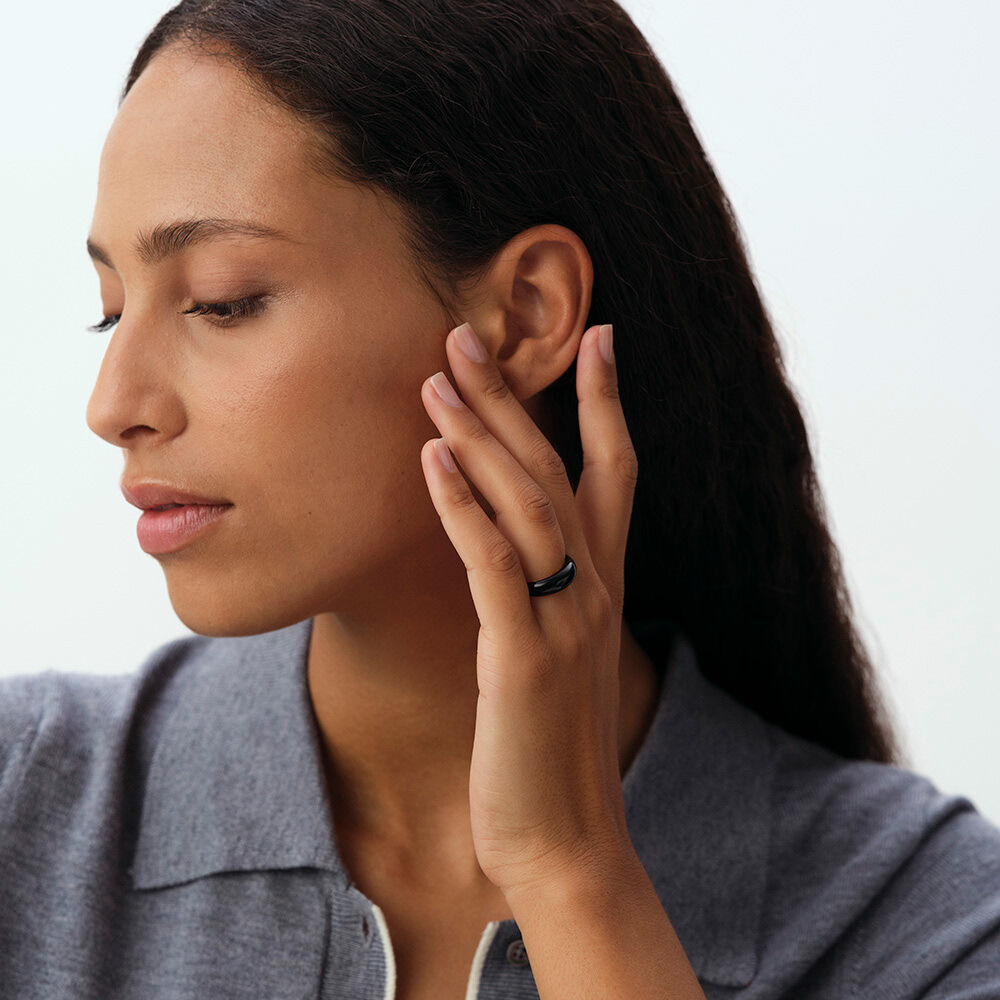 Thin ring LEO - Black / Gold - Leo  | Agatha