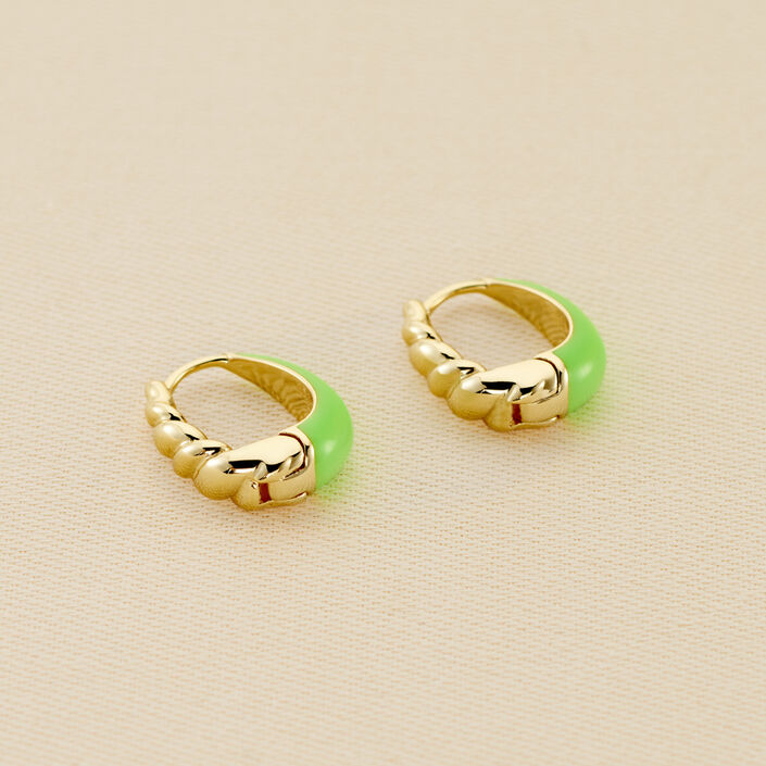 Hoops ATMA - Green / Golden - All jewellery  | Agatha