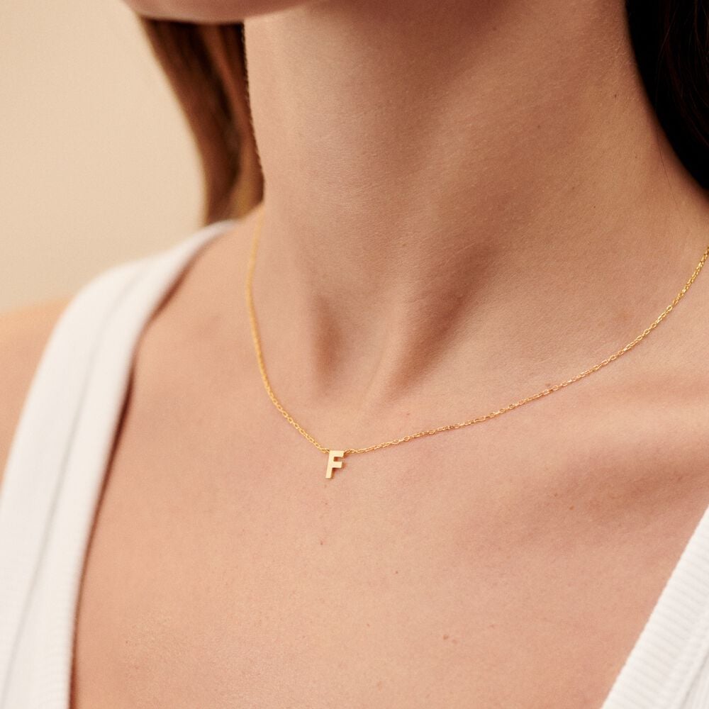 Choker necklace ABC - Golden - ABC  | Agatha