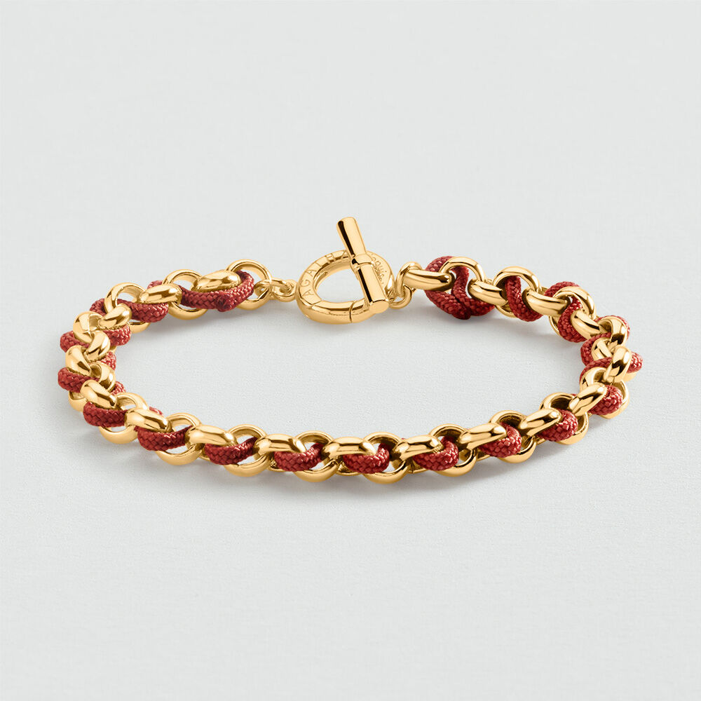 Link bracelet GAMBETTA - Terracotta / Golden - Bracelets  | Agatha
