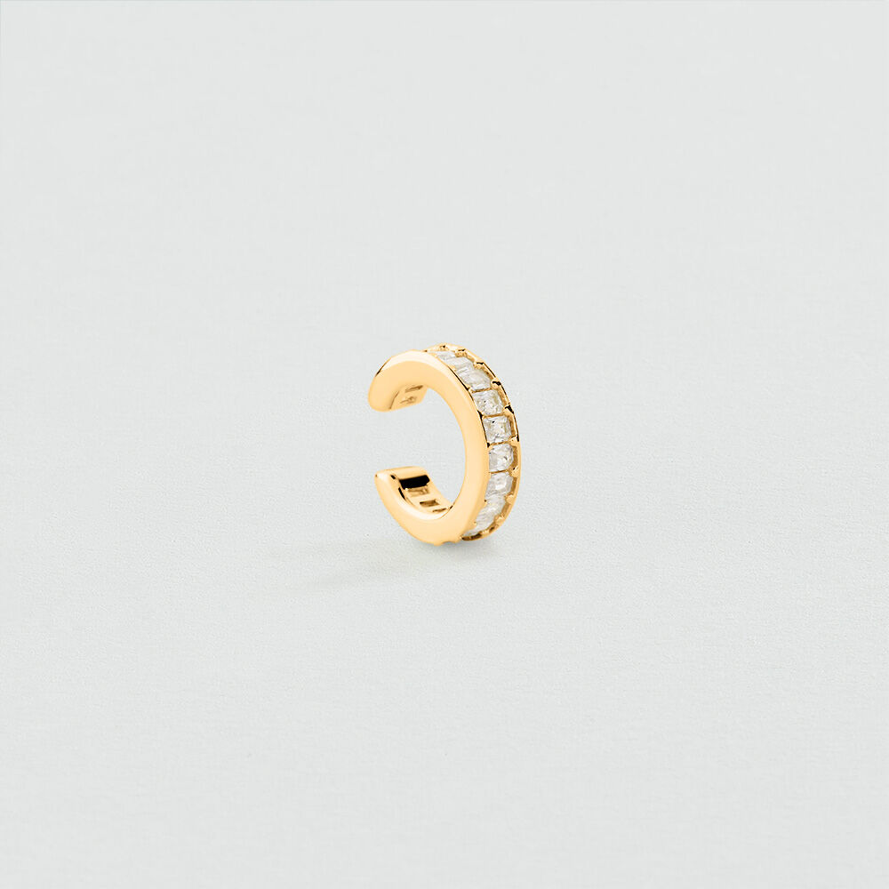Earcuff LUCKY - Crystal / Golden - Earrings  | Agatha