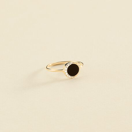 Thin ring MOONONYX - Onyx - All jewellery  | Agatha