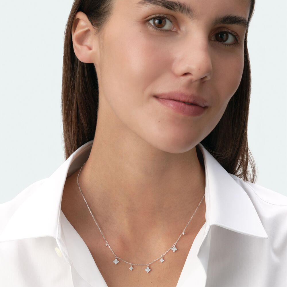 Choker necklace BELOVED - Crystal / Silver - Genuine silver  | Agatha