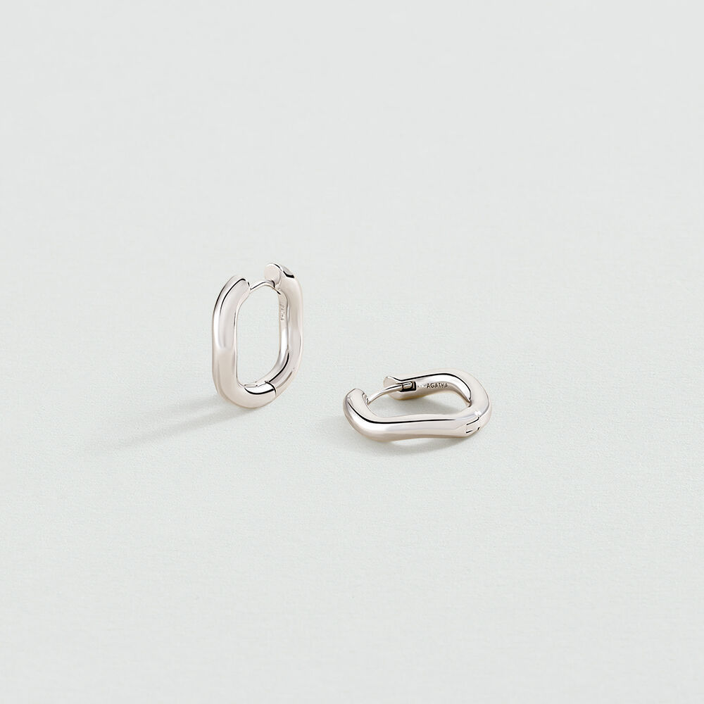 Hoops WAVY HOOPS - Silver - Earrings  | Agatha