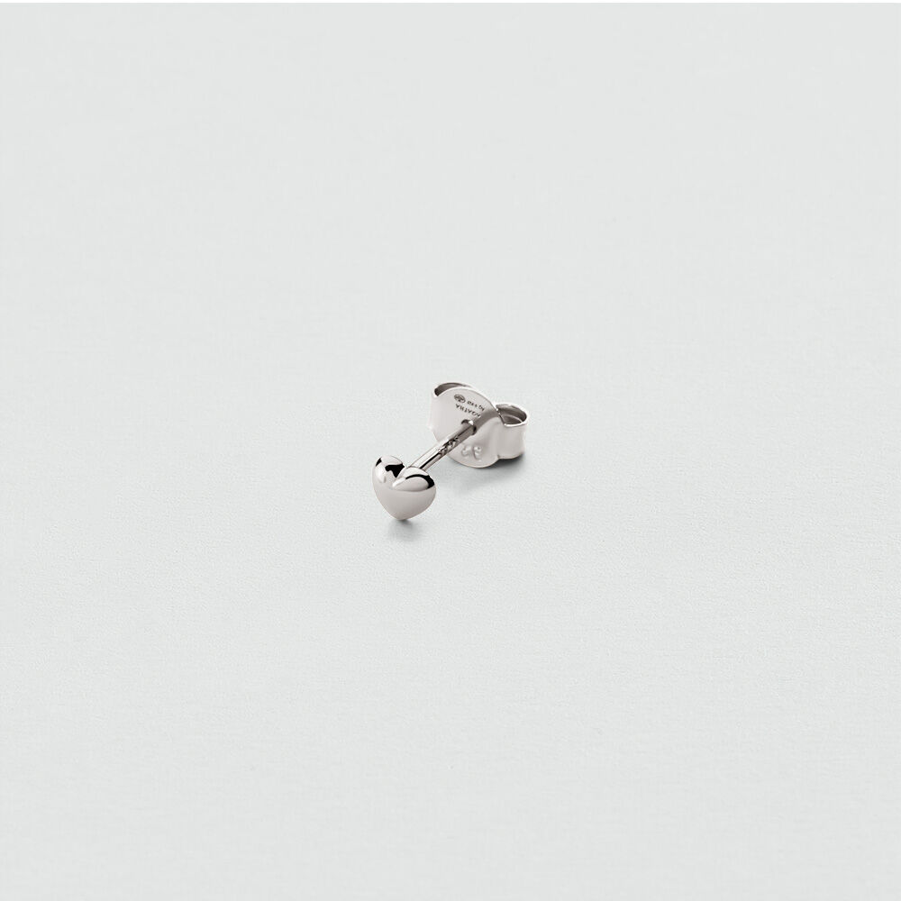 Single stud earring HEART MIX & MATCH - Silver - Earrings  | Agatha