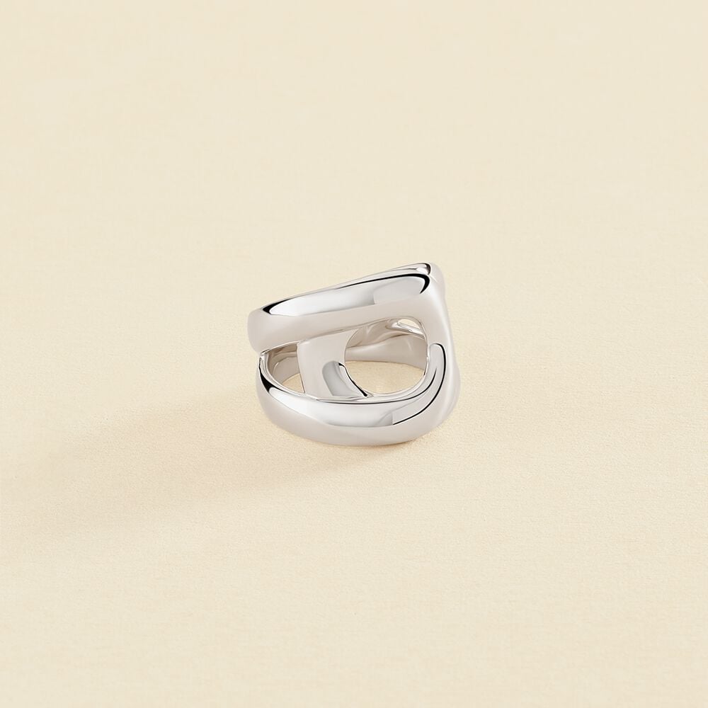 Large ring CURVE - Silver - All jewellery  | Agatha