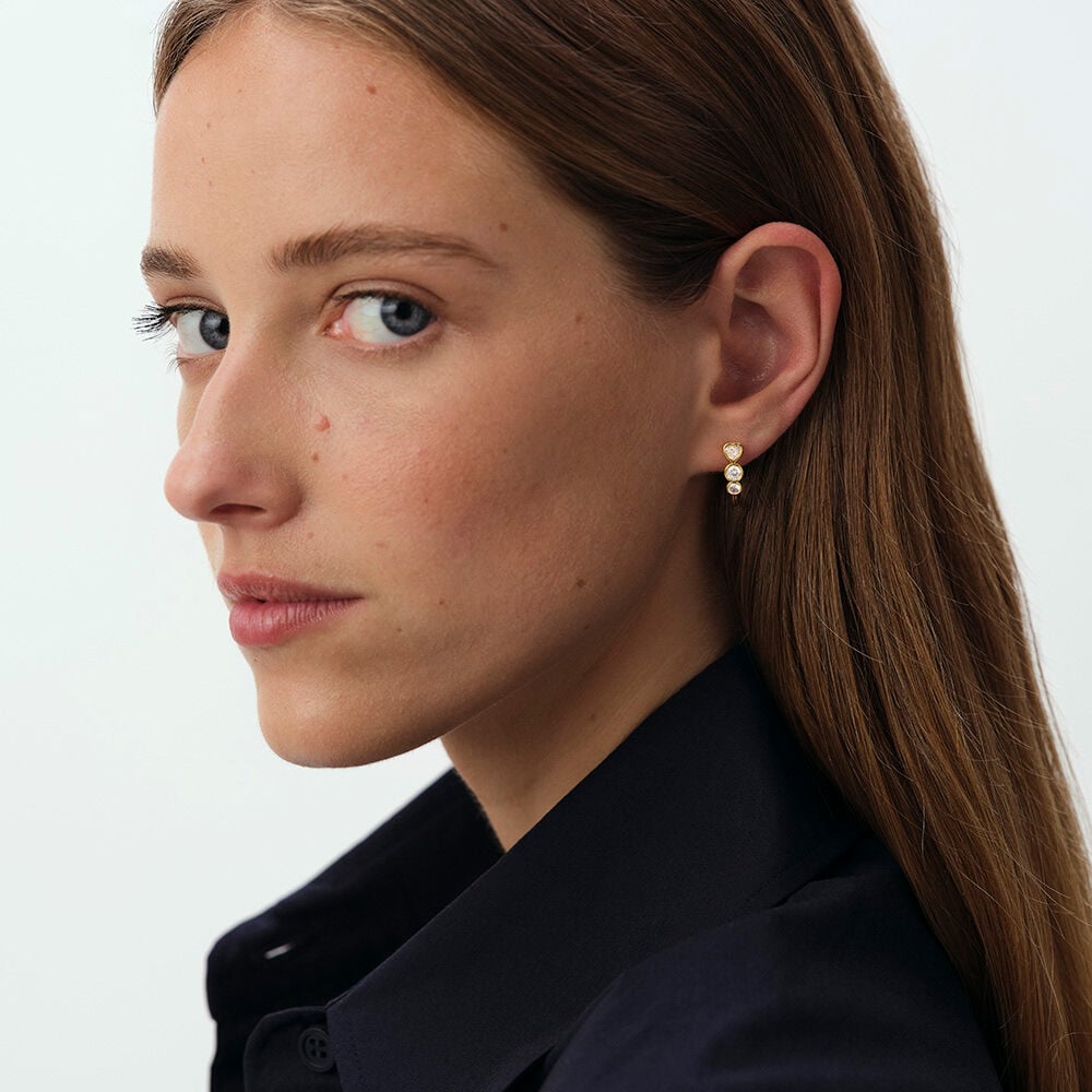 Hoops CANDY - Crystal / Golden - Earrings  | Agatha