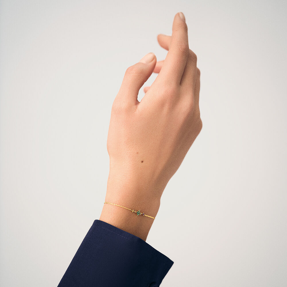 Link bracelet BELOVED - Multicolor / Gold - Bracelets  | Agatha