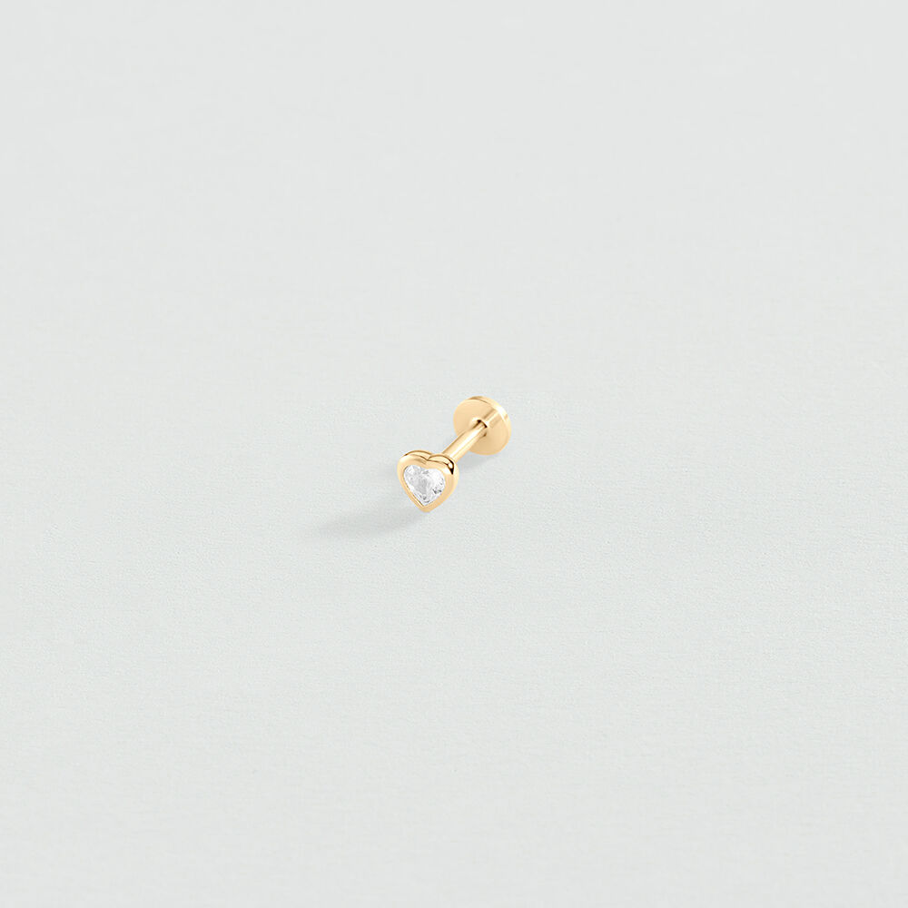 Piercing stud HEART MIX & MATCH -  - Genuine silver  | Agatha