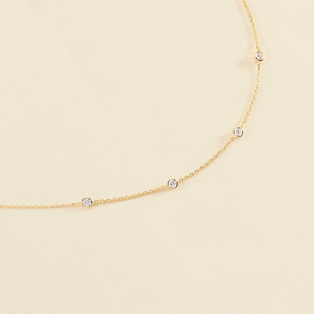 Choker necklace BRILLANT - Crystal / Golden - All jewellery  | Agatha