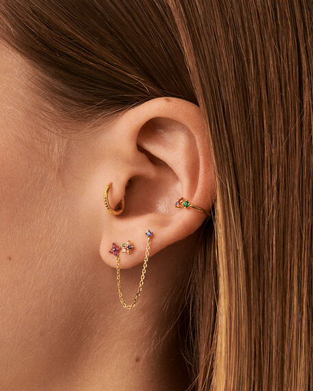 Ear cuff AMAS - Multicolor / Gold - All jewellery  | Agatha